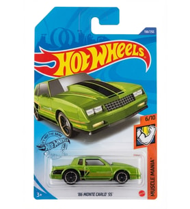 Hot Wheels '86 Monte Carlo SS - Uzun Kart - Yeşil - 2017 - GHD09