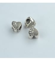 Kalp,Takantakana Worldshop, Pandora, Bileklik Uyumlu, Gümüş, Charm  (1Adet)