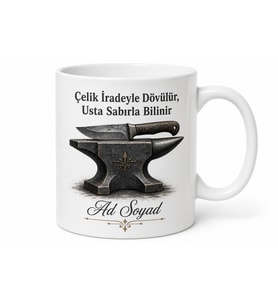 Bıçak Ustasına Bursa Çeliği Keskin ve Sağlam İrade Kupa Bardak Hediye