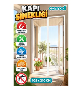 Mıknatıslı Kapı Sinekliği 105x210 CM Kendiliğinden Kapanan Kolay Montajlı