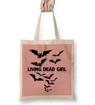 Living Dead Girl Gothic Vampire Twilight Grunge Punk Post Bats Wings Bez Çanta Uzun Saplı