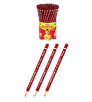 Jumbo Kırmızı Kalem 3 Adet Kırmızı Başlık Kalemi Üçgen Kırmızı Renk Kurşun Kalem İlk Kalemim