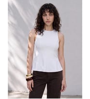 LCW Petite Beyaz Bisiklet Yaka Peplum Bluz