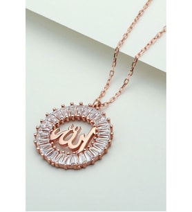 925 Ayar Gümüş Allah Lafzı Kolye