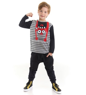 Sarkan Canavar Erkek Çocuk T-shirt Pantolon Takım (Çok Renkli)