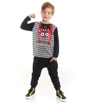 Sarkan Canavar Erkek Çocuk T-shirt Pantolon Takım (Çok Renkli)