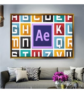 Altın Çerçeveli dekoratif tablo a516 (Gold)