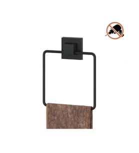 Tekno Tel EF-234 Yapışkanlı Banyo Kare Havluluk Siyah