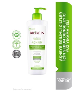 Bioxcin Acnium Sebum Dengeleyici 500 ml Yüz Yıkama Jeli
