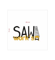Saw Works Araç Yazısı Sticker (Karışık)