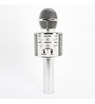 Winex Bluetooth Karaoke Mikrofonu UsbA+TF Sd Kart+3.5mm Aux Girişli Gümüş