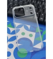 iPhone 17 Pro Max Uyumlu Kredi Şeffaf Düz Kılıf Kamera Korumalı