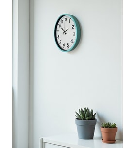 36 Cm Turkuaz Dekoratif Duvar Saati (Standart)