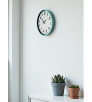 36 Cm Turkuaz Dekoratif Duvar Saati (Standart)