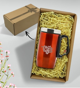 BK Gift Kişiye Özel Hediye Kutulu 5304 Kırmızı Çelik Termos Bardak 240 Ml