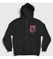 Presmono Unisex Siyah Ryan Gosling Drive Fermuarlı Kapüşonlu Sweatshirt 440070tt