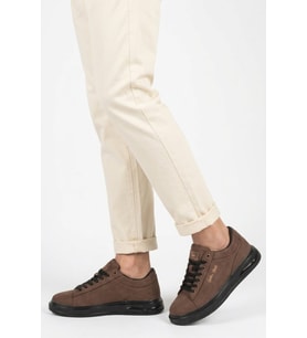 Walkway Erkek Kahve Bağcıklı Kalın Taban Erkek Casual Ayakkabı Sneaker 8078 Dashor M