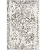 Eliana Home Baskılı, Yıkanabilir Kaymaz Taban Salon Halısı LNA1347-HT340 100x150 cm (Gri)