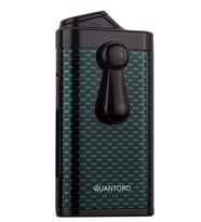 Quantoro Çift Torch Pürmüz Delicili Yeşil Karbon Desenli Metal Puro Çakmağı - TRZ1149