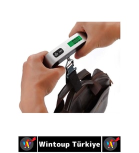 #BagajTartısı Kompakt Seyahat Bavul Ağırlık El Kantarı Dijital LCD Ekran Bagaj Tartısı 50 Kg 2 Adet