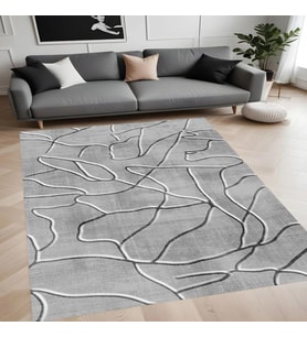 Eliana Home Dijital Baskı Yıkanabilir Kaymaz Taban Salon Halısı Ve Yolluk LN081-FNL365 (Gri)