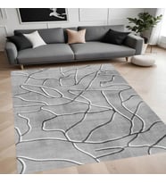 Eliana Home Dijital Baskı Yıkanabilir Kaymaz Taban Salon Halısı Ve Yolluk LN081-FNL365 (Gri)