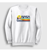 Presmono Unisex Beyaz Sun Nasa Space Uzay Sweatshirt 369691tt