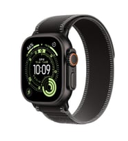 Apple Watch Ultra 49mm Uyumlu Kordon Trail Loop Hasır Yumuşak Kumaş Zore KRD-77 Kayış (Kömür)