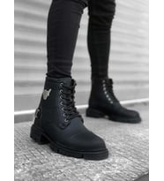 BA0080 Kartal Fermuarlı Tokalı Siyah Erkek Klasik Spor Klasik Yarım Bilek Bot