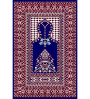 Atlantik Halı Arya 0W9886 KOYU MAVİ / BEJ Halı Seccade