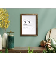BK Home Godfather Baba Tasarımlı Doğal Masif Ahşap Çerçeveli Tablo-7