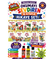 3.Sınıf Öğretmen Tavsiyeli Okumayı Sevdiren 48 Sayfa 10 Kitaplık Hikaye Seti-3 (Slime Set Hediyeli)