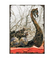 25cmX35cm Ahşap Tablo Vikingler