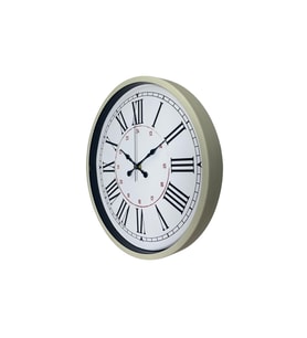 Krem 36 Cm Dekoratif Modern Duvar Saati (Standart)