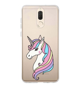Huawei Mate 10 Lite Uyumlu Kapak Unicorn Tasarımlı Şeffaf Silikon Kılıf