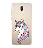 Huawei Mate 10 Lite Uyumlu Kapak Unicorn Tasarımlı Şeffaf Silikon Kılıf