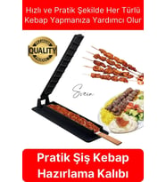 Pratik Kolay Hızlı Adana Urfa Şiş Kebap Yapma Kalıbı Kebapmatik Makinesi Et Hazırlama Aparatı Kutusu
