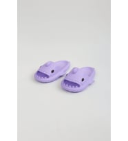 Köpekbalığı Mor Unisex Tam Ortopedik Terlik Shark Slides