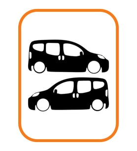 Oto Cam Sticker 2' li Siyah 20*9 Cm
