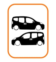 Oto Cam Sticker 2' li Siyah 20*9 Cm
