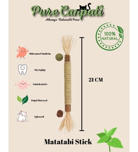 Naneli Matatabi Çubuğu, Doğal, Stres Azaltıcı, Diş Sağlığına Katkı 2 Adet