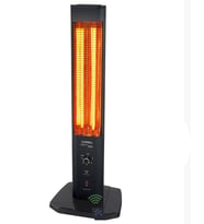 Luxell Mhr-1800 Çift Flament 1800 Watt Uzaktan Kumandalı Kule Tipi Isıtıcı (Siyah)