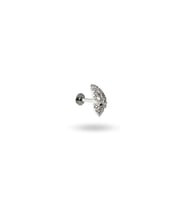 Cerrahi Çelik Taşlı Kelebek Piercing (Gümüş)