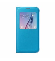 Galaxy S6 ile Uyumlu S View Cover (Tekstil) Mavi EF-CG920BLEGWW