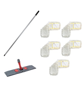 Cod-Ex Tablet Palet Nemli Yedek Mop Takımı - 5 Ad. 40 Cm. Mop + Katlanır Aparat + Metal Vidalı Sap