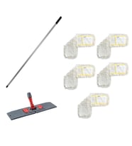 Cod-Ex Tablet Palet Nemli Yedek Mop Takımı - 5 Ad. 40 Cm. Mop + Katlanır Aparat + Metal Vidalı Sap