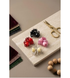 4 ADET MİNİ KALP METAL MANDAL TOKA 2 CM.