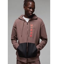 Nike Jordan Paris Saint-Germain Fleece Mens Hoodie Erkek Kapüşonlu Sweatshirt Kahverengi