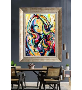 GÜMÜŞ ÇERÇEVELİ PASPARTULU TABLO V683