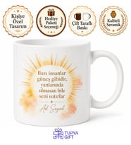 Gülümseten İnsan Yazılı Baskılı Kupa Bardak Hediye Porselen Mug